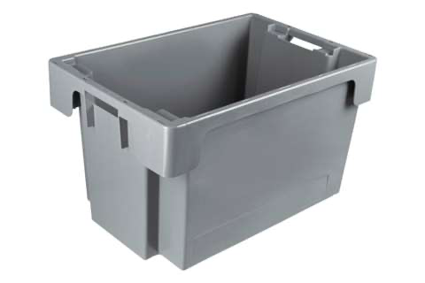 ROTA DRAAI-STAPELKRAT 60L 600X400X350 GESLOTEN GRIJS REF:NRC-6352-050