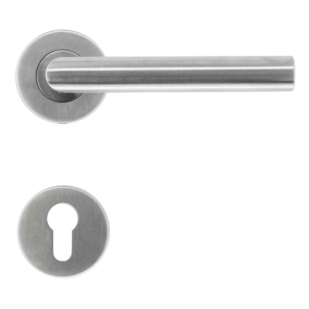 DEURKRUK ZERO I SHAPE 19MM R+ E CYL INOX REF:3472001