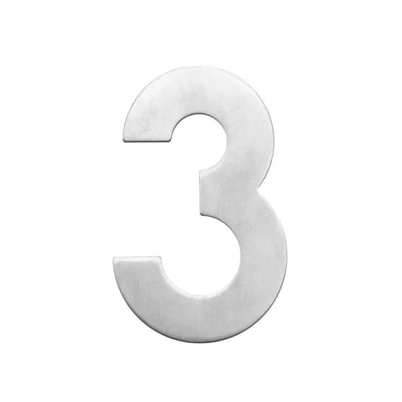 HUISNUMMER PLAT 3 INOX PLUS REF:2053000