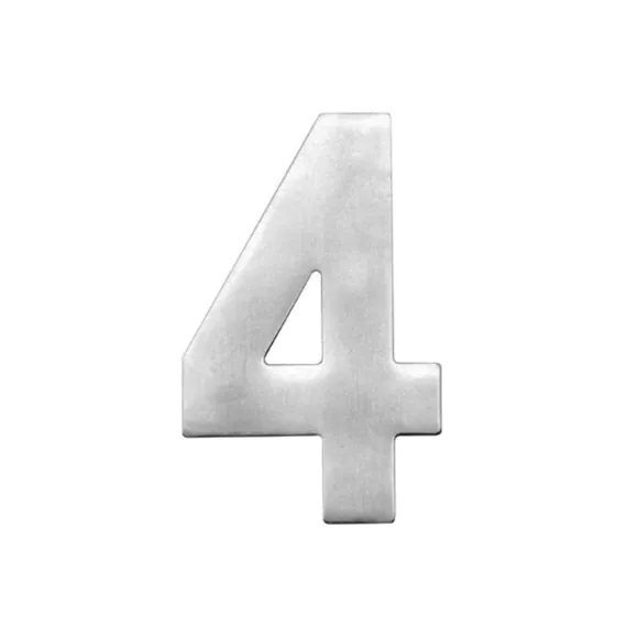 HUISNUMMER PLAT 4 INOX PLUS REF:2054000