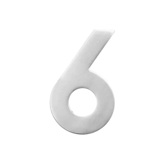 HUISNUMMER PLAT 6 INOX PLUS REF:2056000