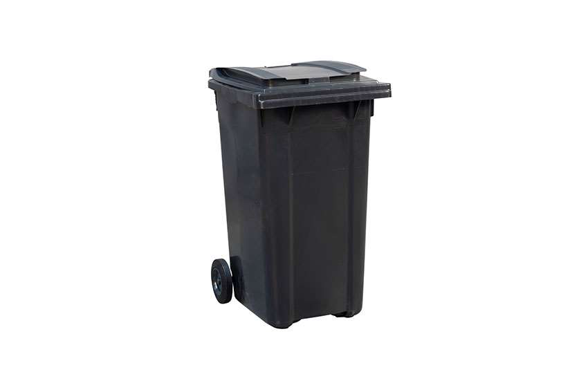 AFVALCONTAINER OP WIELEN 240L BASIS + DEKSEL ZWART REF:WCO-2400-020