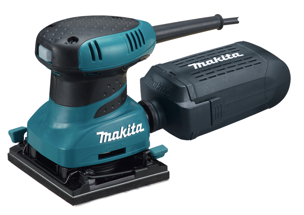 HANDPALM VLAKSCHUURMACHINE 112X102MM 200W (VELCRO + KLEMMEN) + KOFFER REF:BO4555K MAKITA