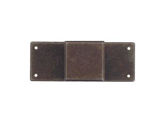 KNOP ''FERRO'' VIERKANT ACHTERPLAAT 80X30MM 01.2594.27