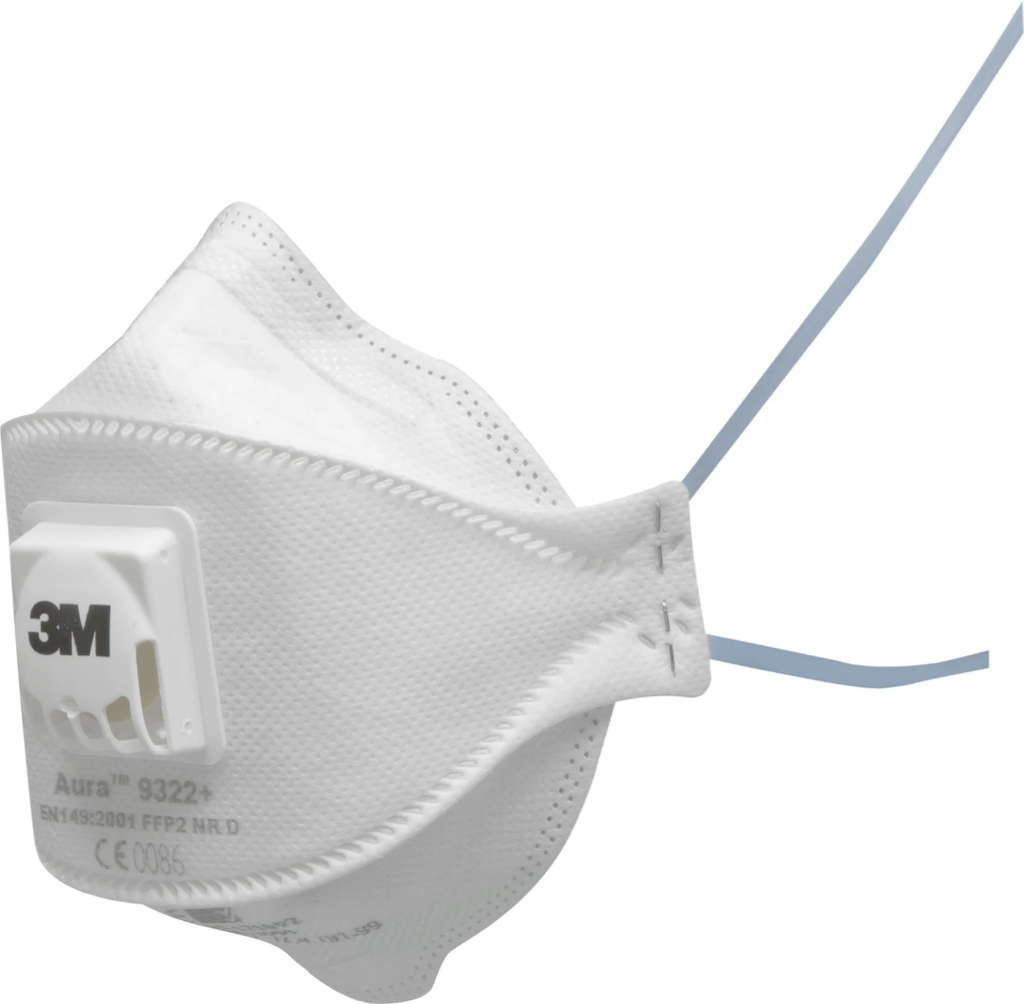 STOFMASKER FFP2 MET UITADEMVENTIEL REF:9322+/7000088722 3M