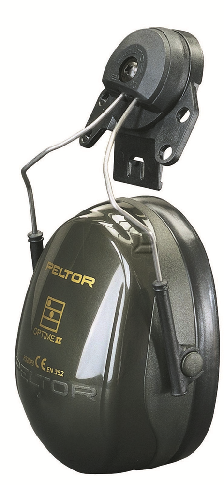PELTOR OPTIME II GEHOORKAP MET HELMBEVESTIGING H520P3E-410-GQ ZWART REF:OPT2P3E 3M
