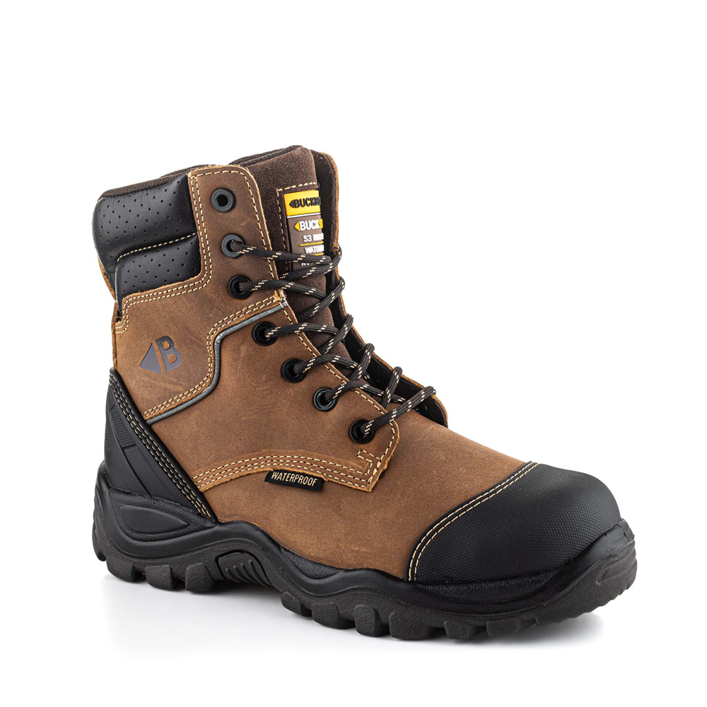 BUCKSHOT HOOG/RITS BRUIN S3/HRO/SRC/WRU MT 44 REF:BSH008WPNM-44 BUCKBOOTZ