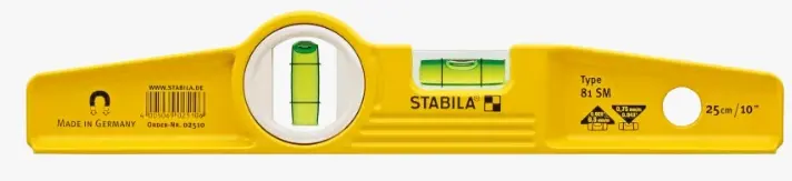 WATERPAS TORPEDO TYPE 81 SM MET GORDELTAS REF:2511 STABILA