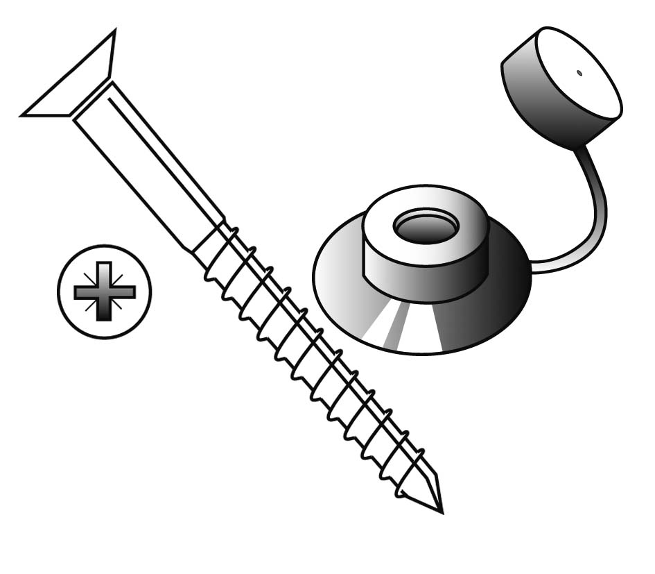 ROZET + KAP + HOUTVIJS 4.5x50MM 25ST EPDM 1107.9210