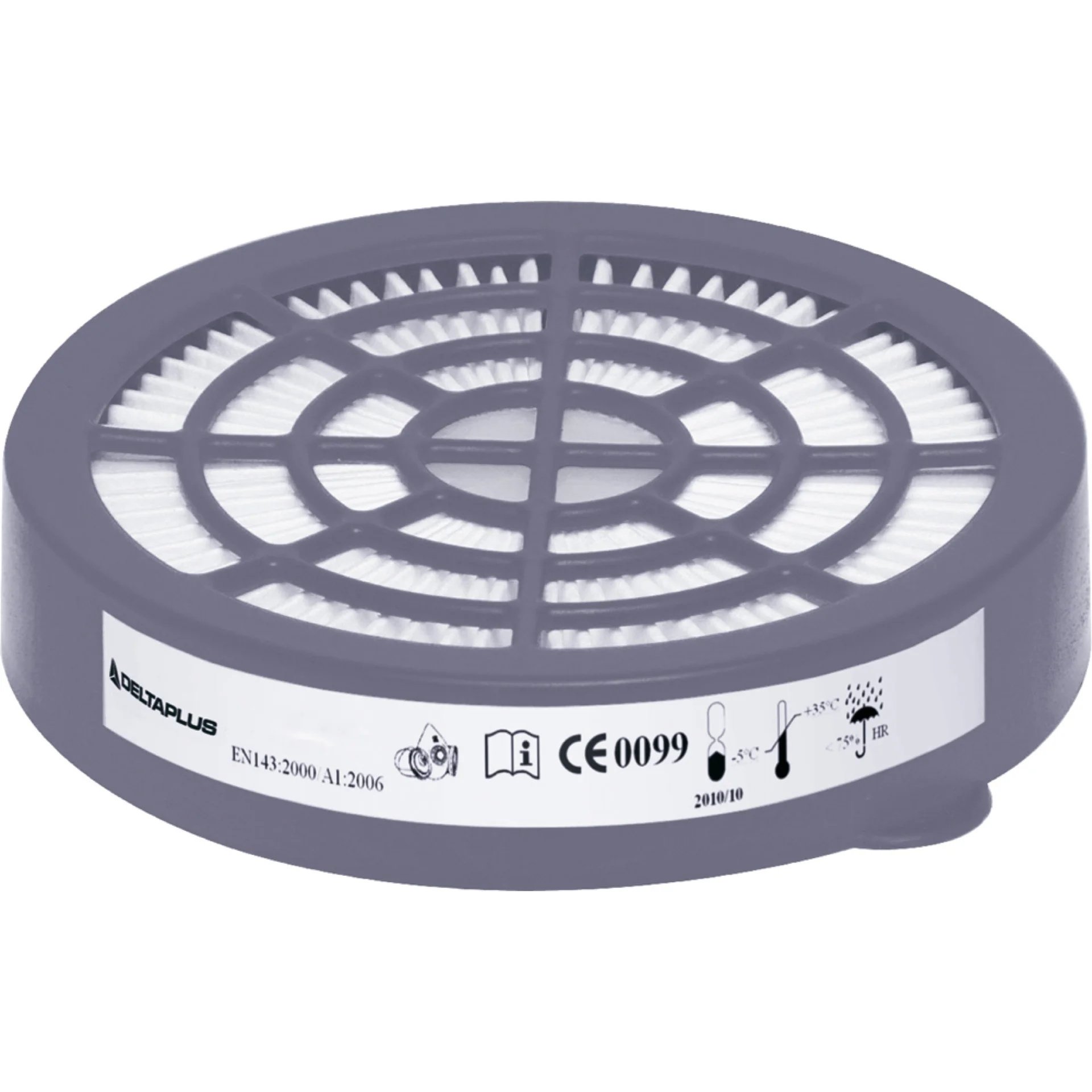 SET VAN 2 VOORZETFILTERS P3 VOOR HALFGELAATSMASKER M6000EPREP3 REF:M6CA30000000011 DELTA PLUS