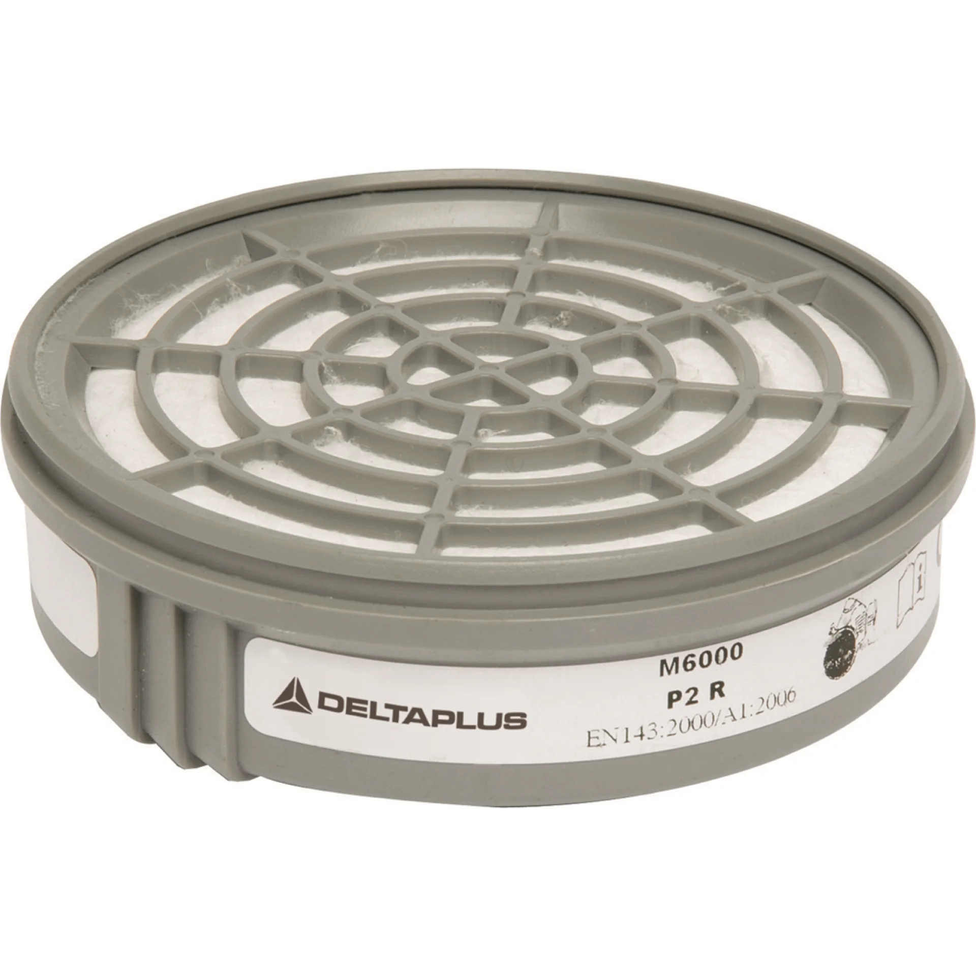 SET VAN 2 FILTERPATRONEN P2 VOOR HALFSGELAATSMASKER M6200 M6000P2 REF: M6000P2R DELTAPLUS