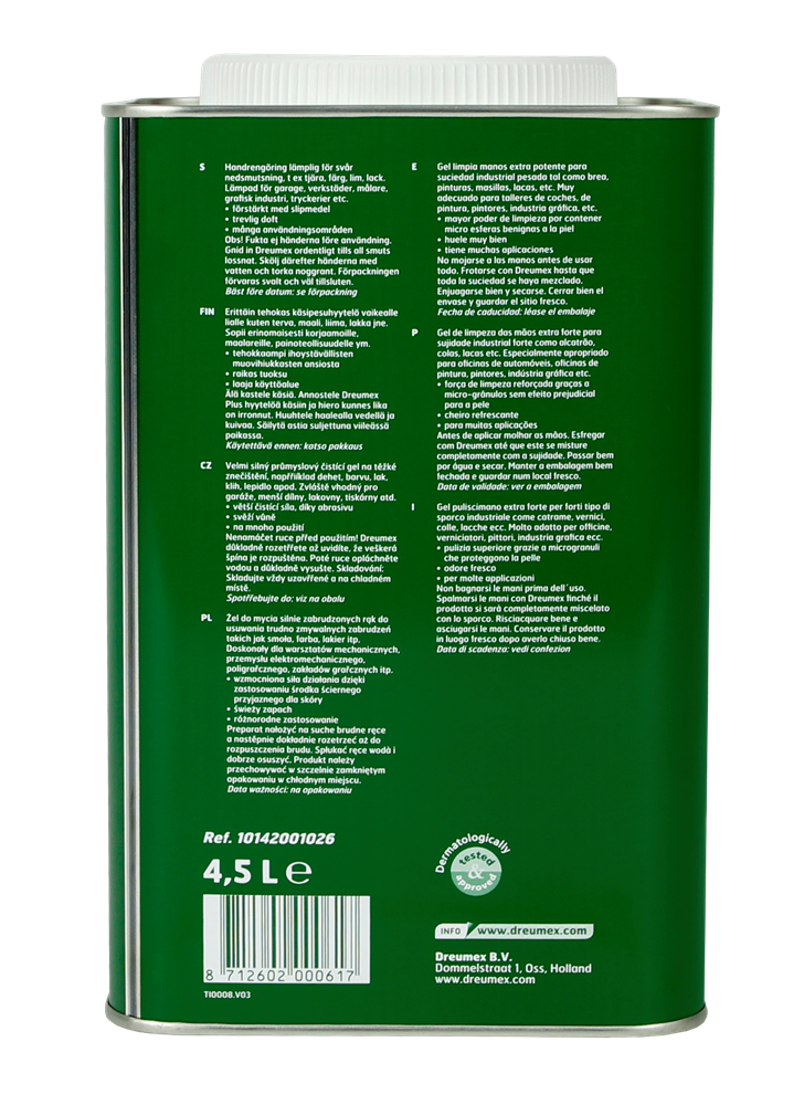 HANDREINIGING PLUS 4.5L REF:10142001026 DREUMEX