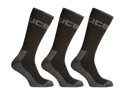 JCB 3-PACK HEAVY DUTY WORK SOKKEN MAAT 39-43 REF:JCBX108A JCB