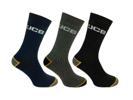JCB 3PK MENS OUTDOOR ACTIVITY SOKKEN 39-43 REF:JCBX023 JCB