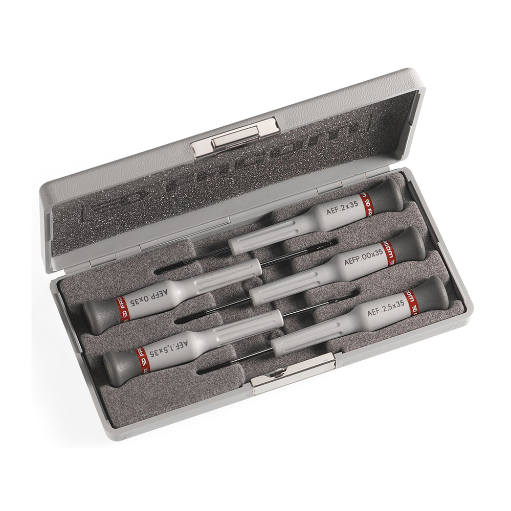 DOOS MET 5 MICRO-TECH SCHROEVENDRAAIERS REF:AEF.J1 FACOM