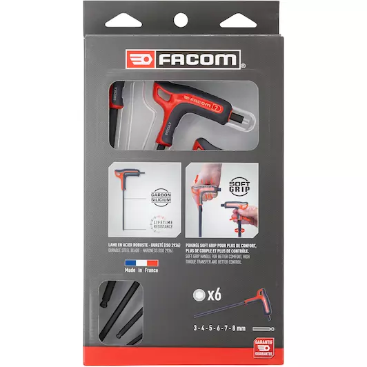 FACOM 6PCE P SHAPED HEX KEY SET BALL 3 REF:84TZSA.PB FACOM