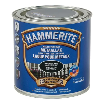 HT HOOGGLANSLAK DONKERGROEN 250 ML REF:HT5082251 HAMMERITE