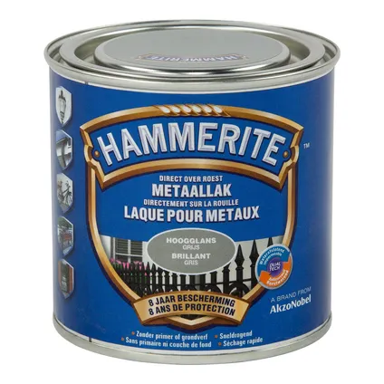 HT METAALLAK HOOGGLANS GRIJS 0,25L REF:HT5195333 HAMMERITE