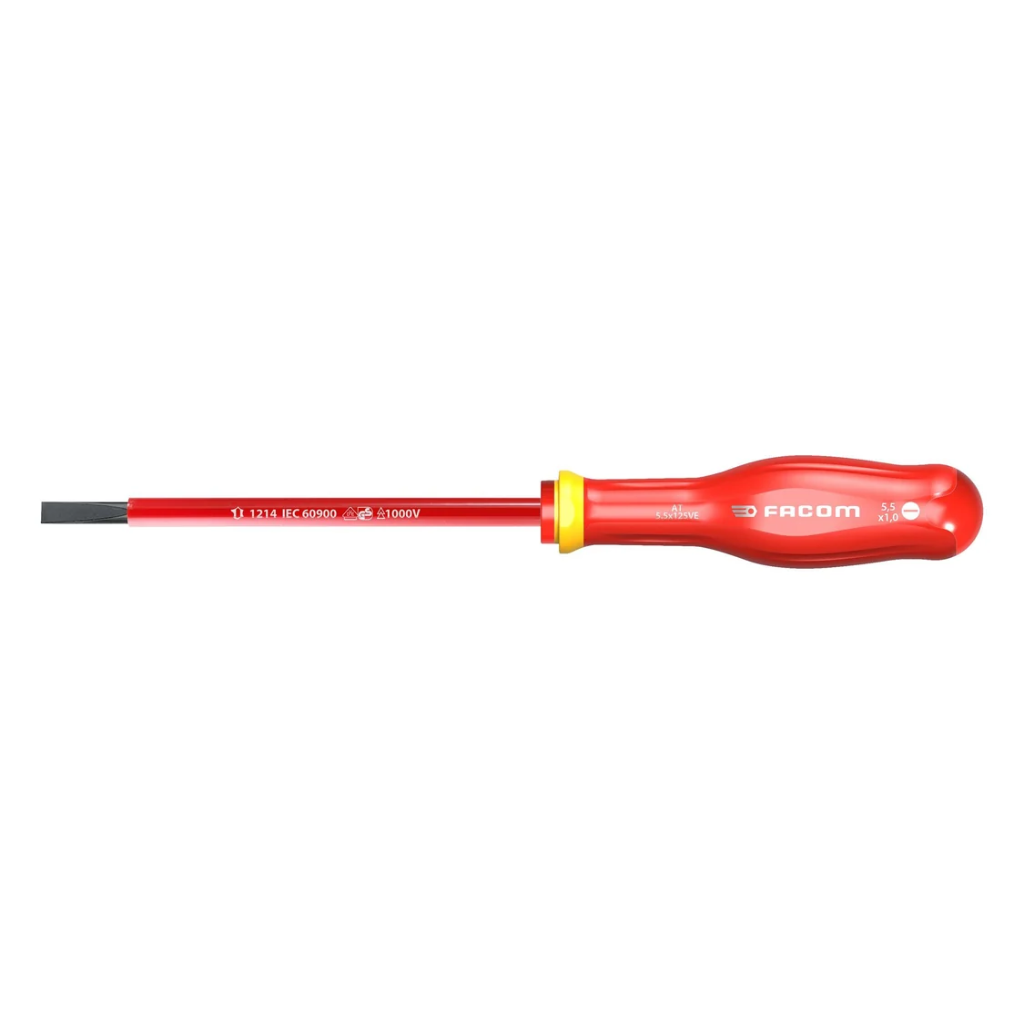 SCHROEVENDRAAIER PROTWIST SLEUF 3.5X100 GEÏSOLEERD 1000V REF:AT3.5X75VE FACOM