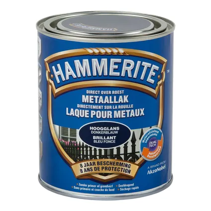 HT HOOGGLANSLAK DONKERBLAUW 750 ML REF:HT5082264 HAMMERITE