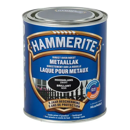 HT HOOGGLANSLAK ZWART 750 ML REF:HT5082239 HAMMERITE