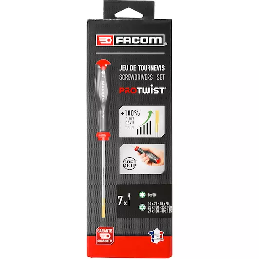 SET 7 SCHROEVENDRAAIERS TORX EN RESISTORX REF:ATXR.J7PB FACOM