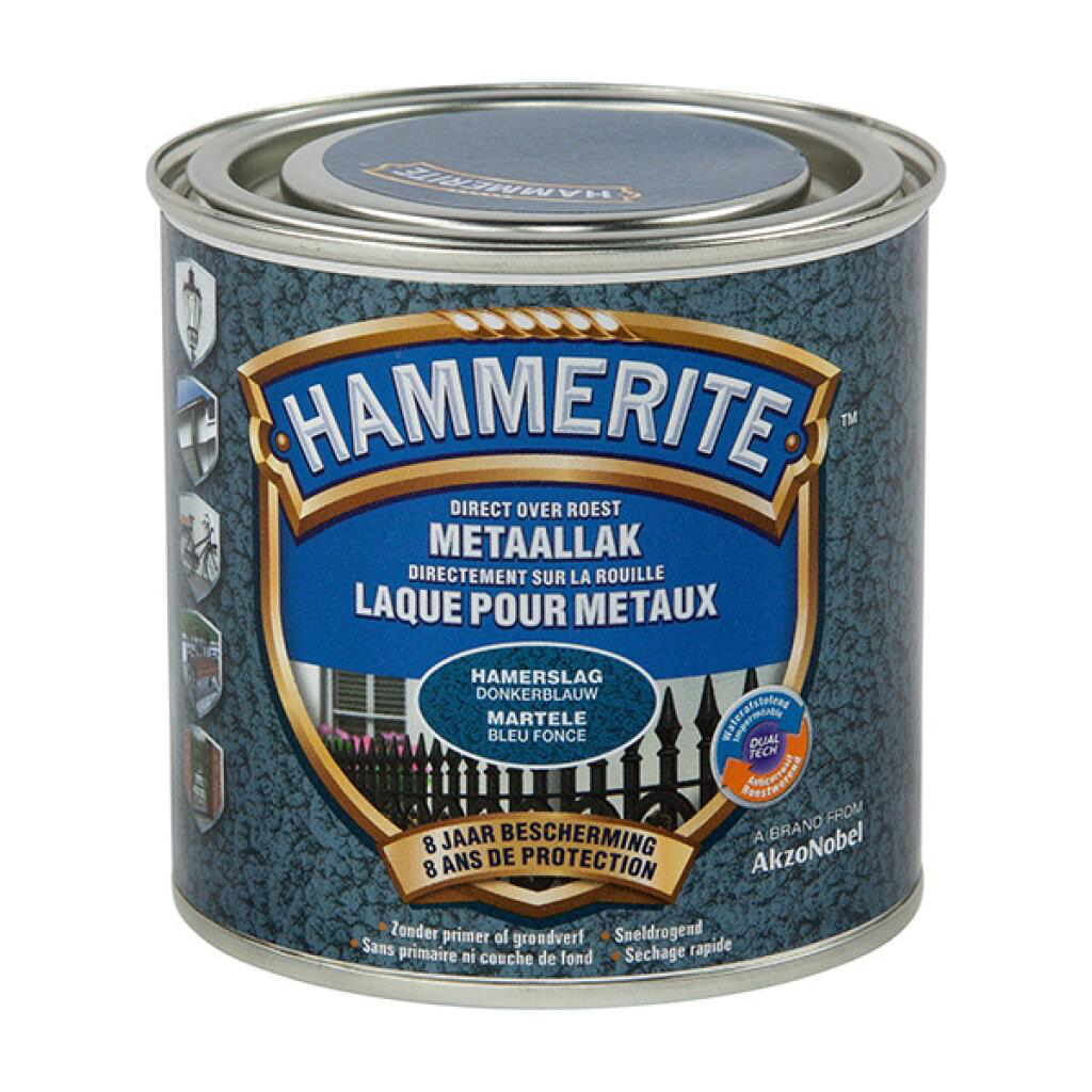 HT HAMERSLAGLAK DONKERBLAUW 250 ML REF:HT5082378 HAMMERITE