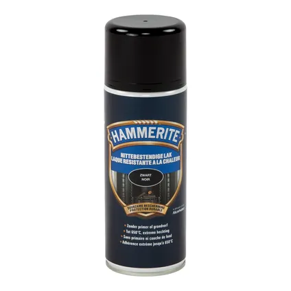 HT HITTEBESTENDIGE LAK ZWART 400 ML REF:HT5195484 HAMMERITE