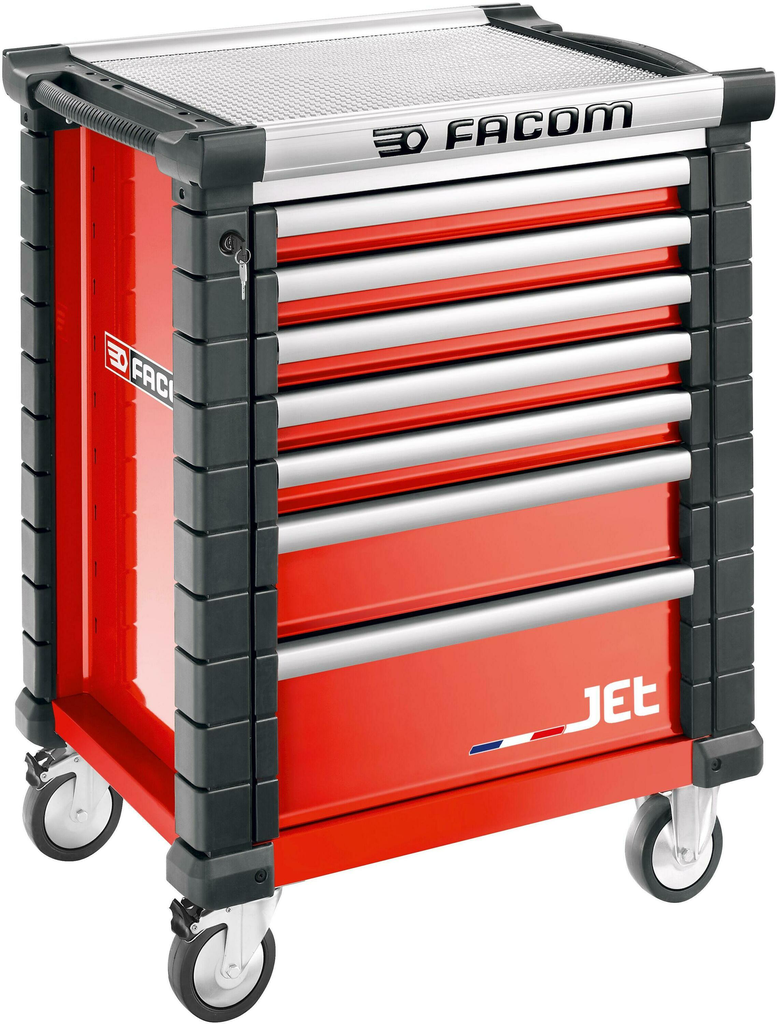 JET GEREEDSCHAPSWAGEN 7 LADEN M3 ROOD REF:JET.7M3A FACOM