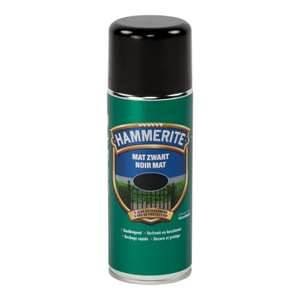 HT METAALLAK MAT ZWART 400 ML REF:HT5195487 HAMMERITE