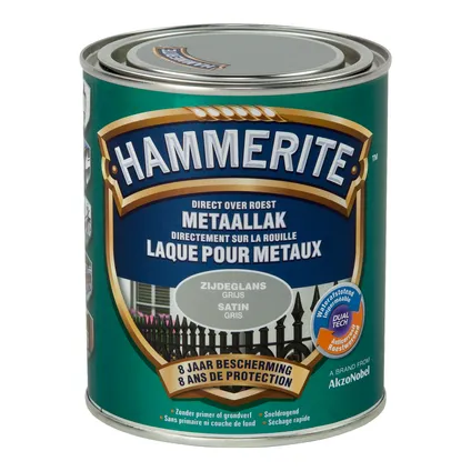 HT SATIJNGLANSLAK GRIJS 750 ML REF:HT5082288 HAMMERITE
