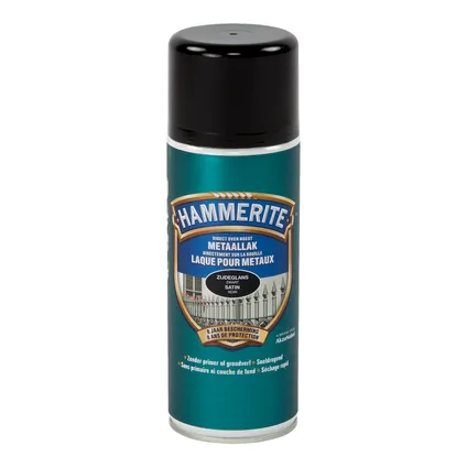 HT SATIJNGLANSLAK ZWART 400 ML REF:HT5082286 HAMMERITE