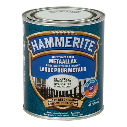 HT STRUCTUUR MAT LAK NATUURLIJK WIT 750 ML REF:HT5082305 HAMMERITE