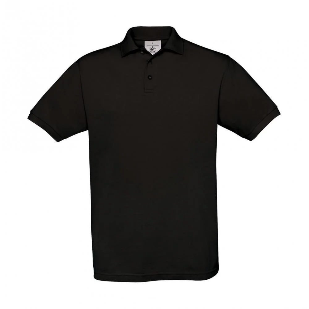 B&C POLO SAFRAAN ZWART L REF:549.42