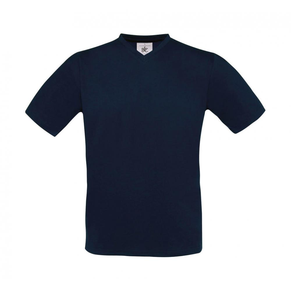 EXACT V-NECK T-SHIRT NAVY MT:S REF:149.42 NAVY S B&C