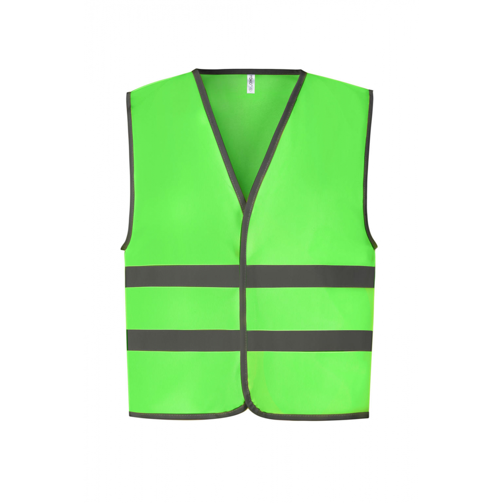 KIDS FLUO REFLECTIVE BORDER WAISTCOAT 011.77 LIME 4-6 (S) YOKO