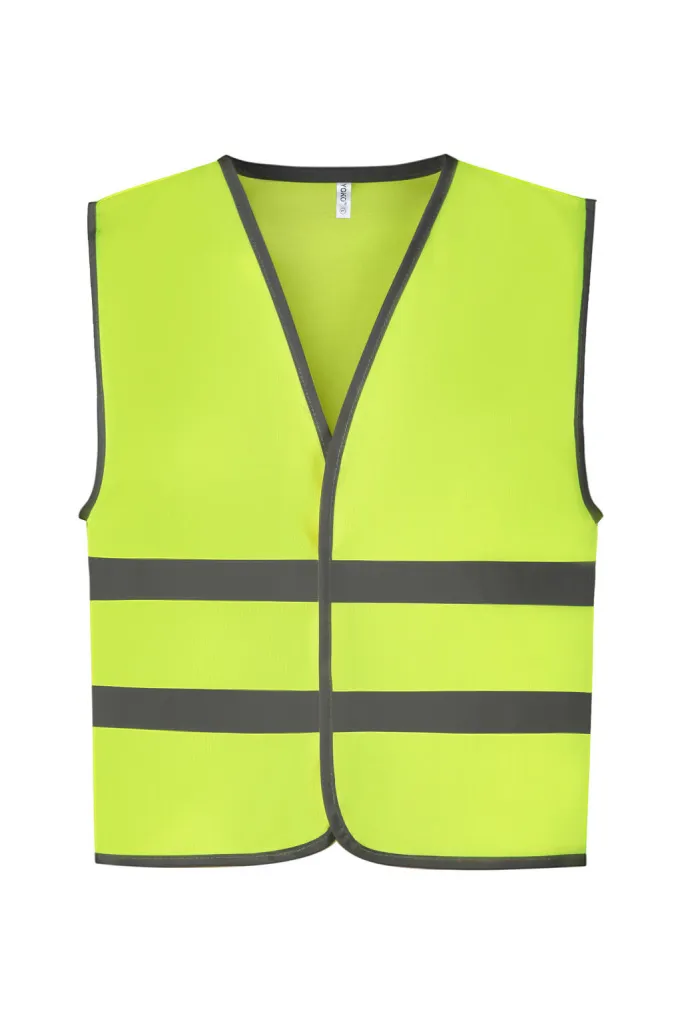 KIDS FLUO REFLECTIVE BORDER WAISTCOAT 011.77 FLUO YELLOW 10-12 (L) YOKO