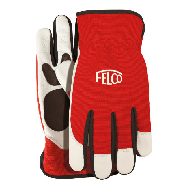WERKHANDSCHOENEN ROOD EN WIT KOEIENLEDER MT:M REF:FELCO 702M FELCO