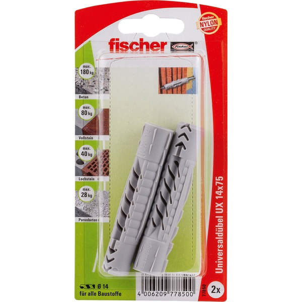 ZB UX 14X75 K UNIVERSEELPLUG REF:77850 FISCHER