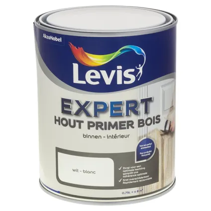 HOUT PRIMER BINNEN 0,75L WIT REF:LV5063158 LEVIS