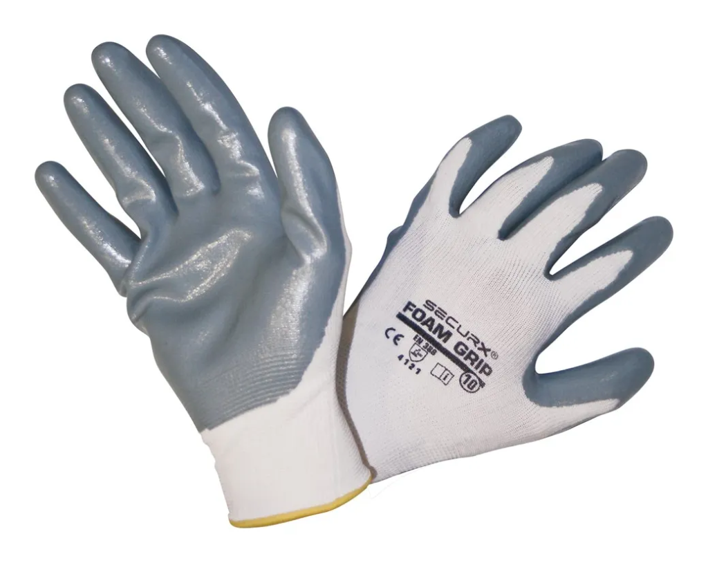 HANDSCHOEN - NITRILE/NYLON - FOAM GRIP / 10 REF:SECURX
