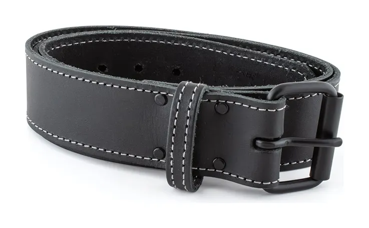 ZWART LEDEREN BROEKSRIEM MET GESP - 130CMX40MM - LEATHER (EX TD LB40) REF:TD 201040 SOLID