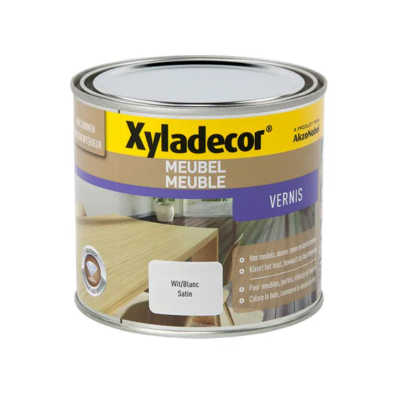 XY MEUBEL VERNIS SATIJN WIT 0,5 L REF:XY5208218 XYLAMON-XYLADECOR