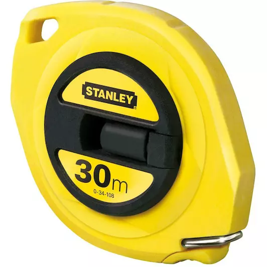 GESLOTEN LANDMETER STALEN BAND 30M - 9.5MM REF:0-34-108 STANLEY