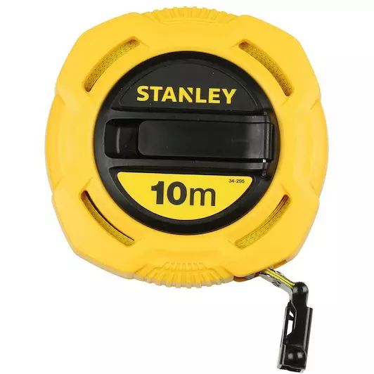 GESLOTEN LANDMETER FIBERGLAS 10 M - 12MM REF:0-34-295 STANLEY