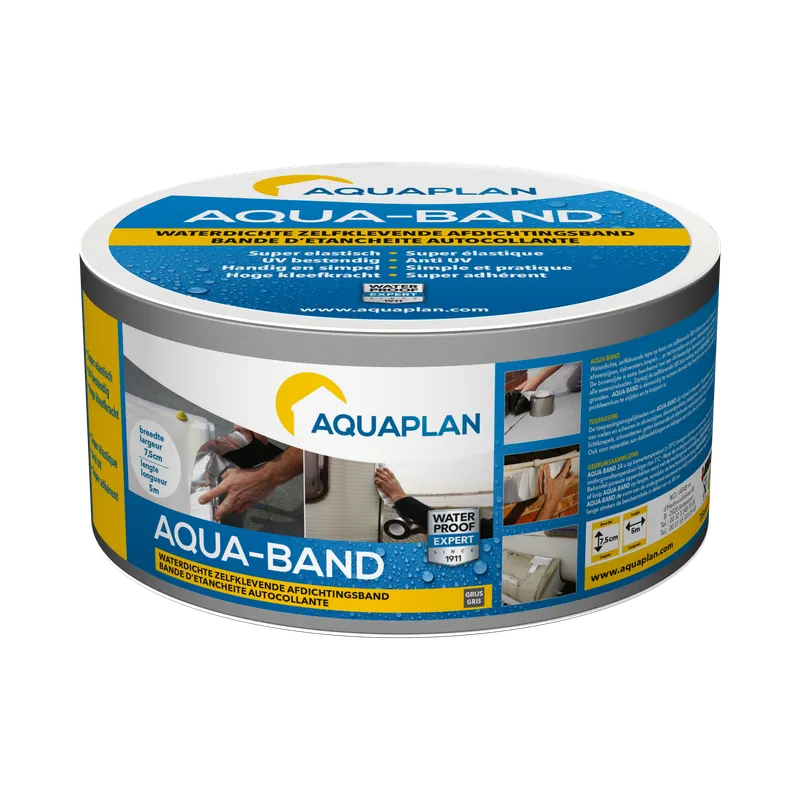 AQUA-BAND GRIJS AFDICHTINGSBAND 5MX7.5CM REF:05428501 AQUAPLAN