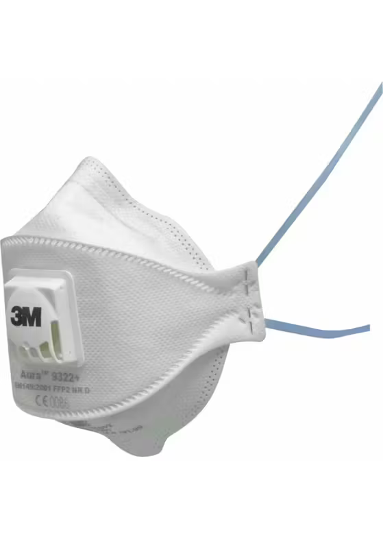 AURA STOFMASKER FFP2, MET VENTIEL, 9322+ REF: 7100258909 3M