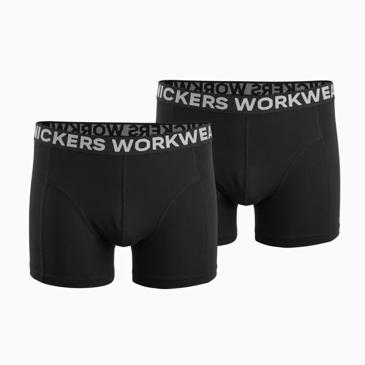 BOXER SHORTS, 2PACK ZWART/ZWART(9436) MAAT:M REF:9436 0404005 SNICKERS HULTAFORS
