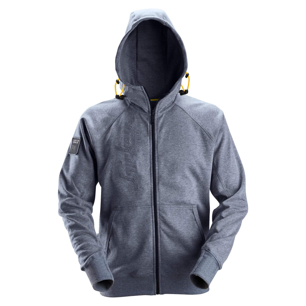 LOGO HOODIE ZIPPED 2880 GEMELEERD BLAUW MT:S REF:28803400004 SNICKERS