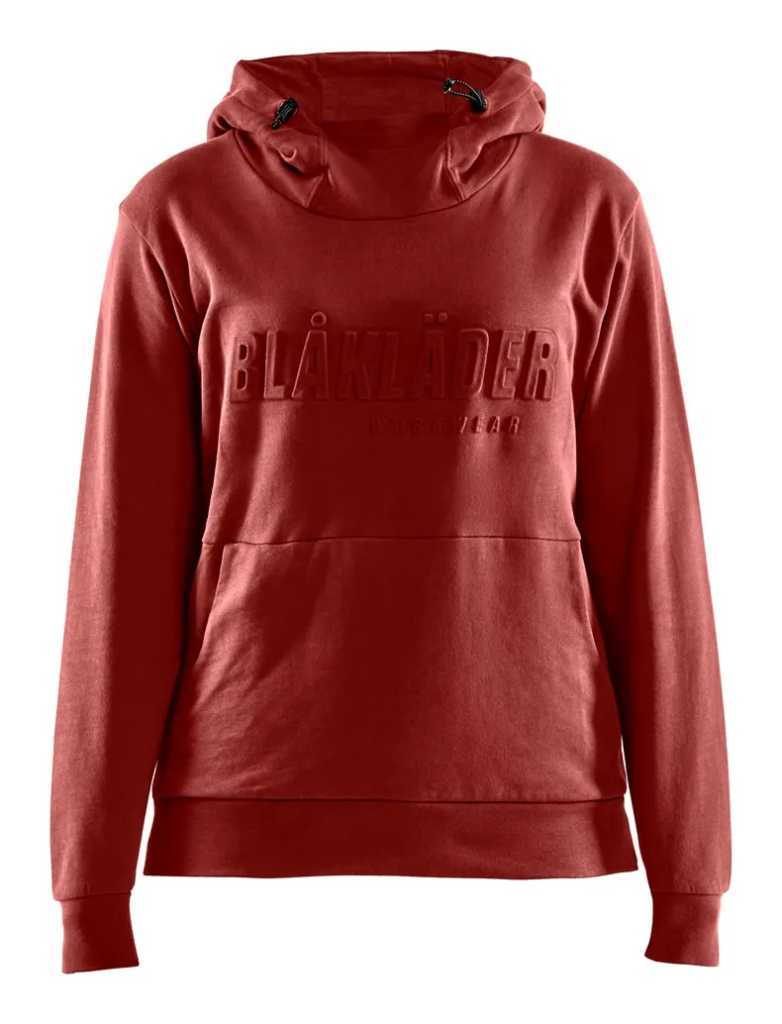 DAMES HOODIE 3D KLEUR:GEBRAND ROOD MT:M REF:3560-1158-5909-M BLAKLADER